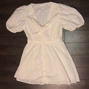 H&M Cream Puff Sleeve Dress